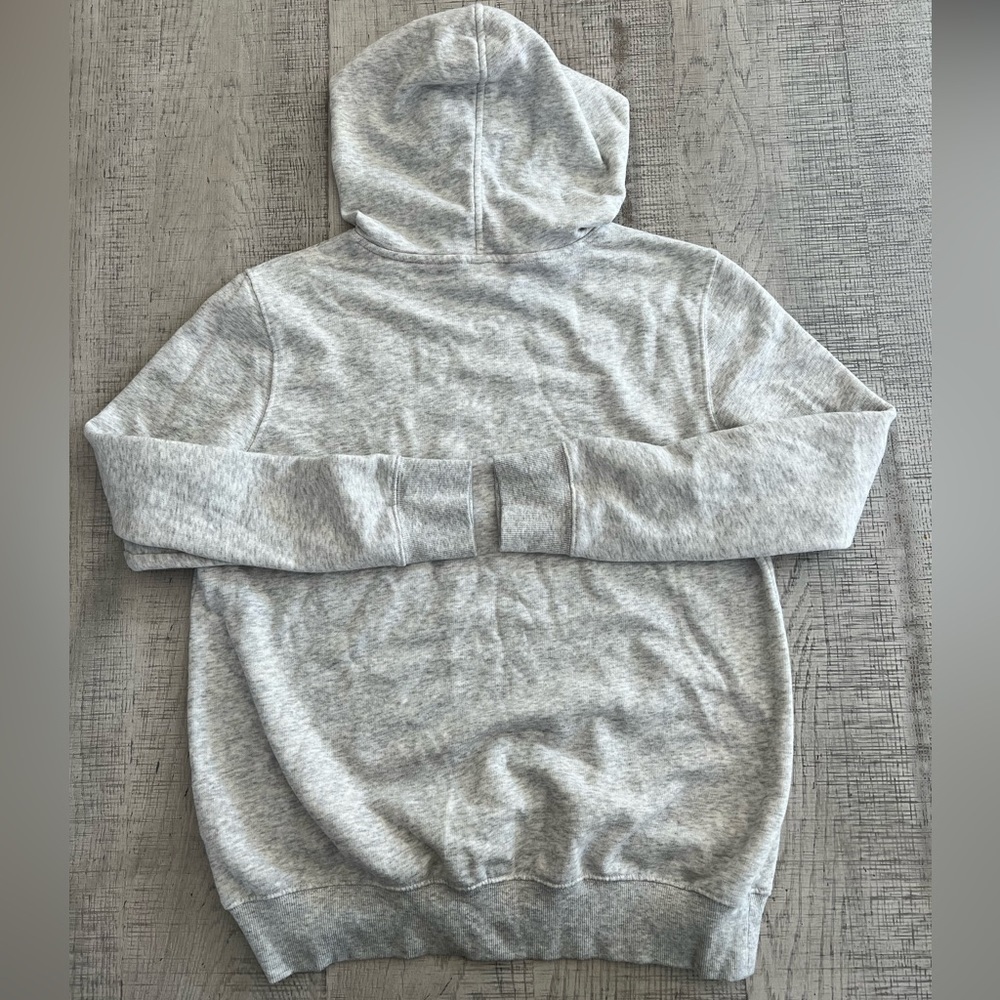 Old Navy Heather Grey Hoody with Red Drawstrings Size Medium - Picture 2 of 9